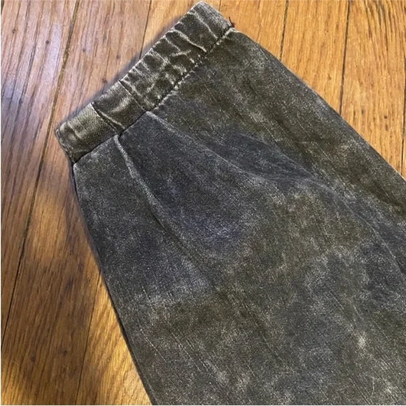 Washed Black Ruffle Overalls with Belt New With Tags